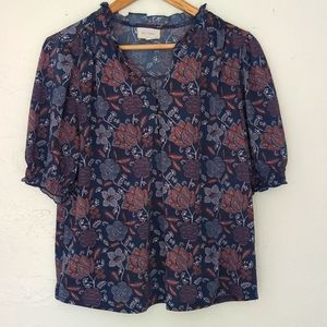 Melloday Paisley Lightweight Blouse Size Large